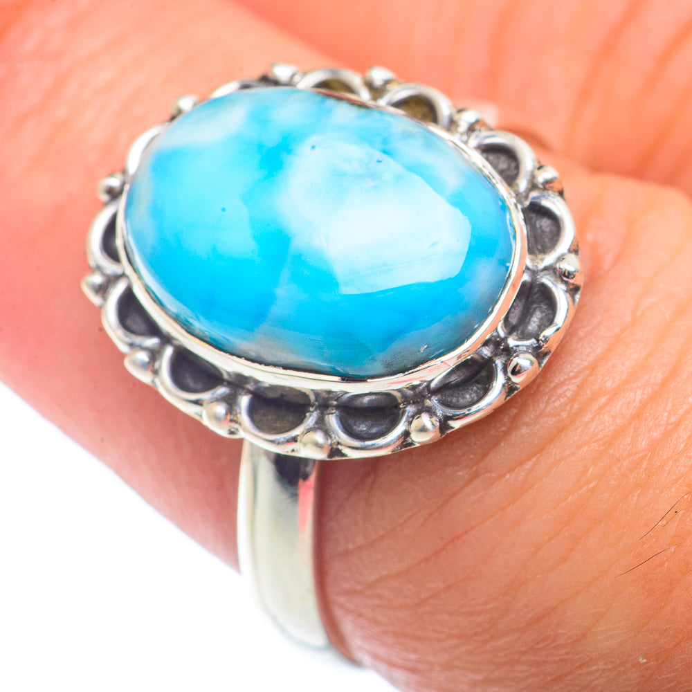 Larimar Rings handcrafted by Ana Silver Co - RING72679