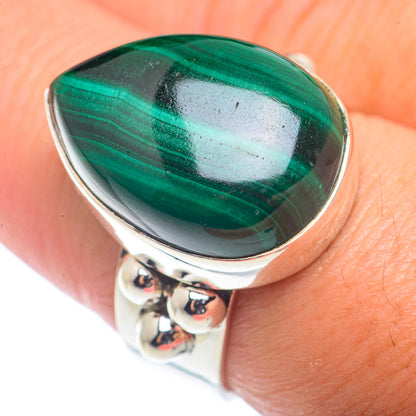 Malachite Rings handcrafted by Ana Silver Co - RING72681