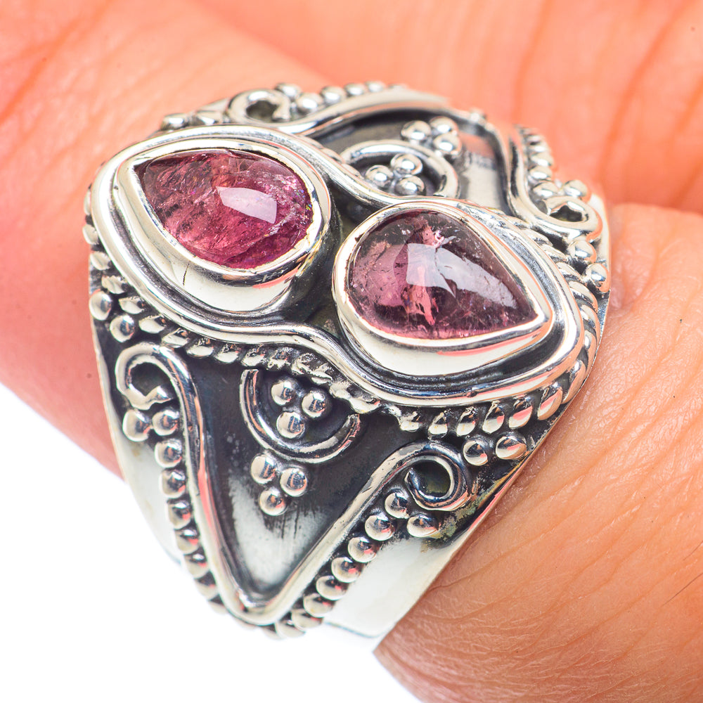Pink Tourmaline Rings handcrafted by Ana Silver Co - RING72691
