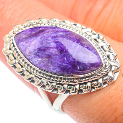 Charoite Rings handcrafted by Ana Silver Co - RING72695