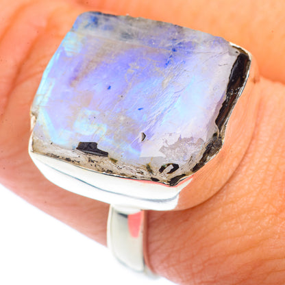 Rainbow Moonstone Rings handcrafted by Ana Silver Co - RING72700