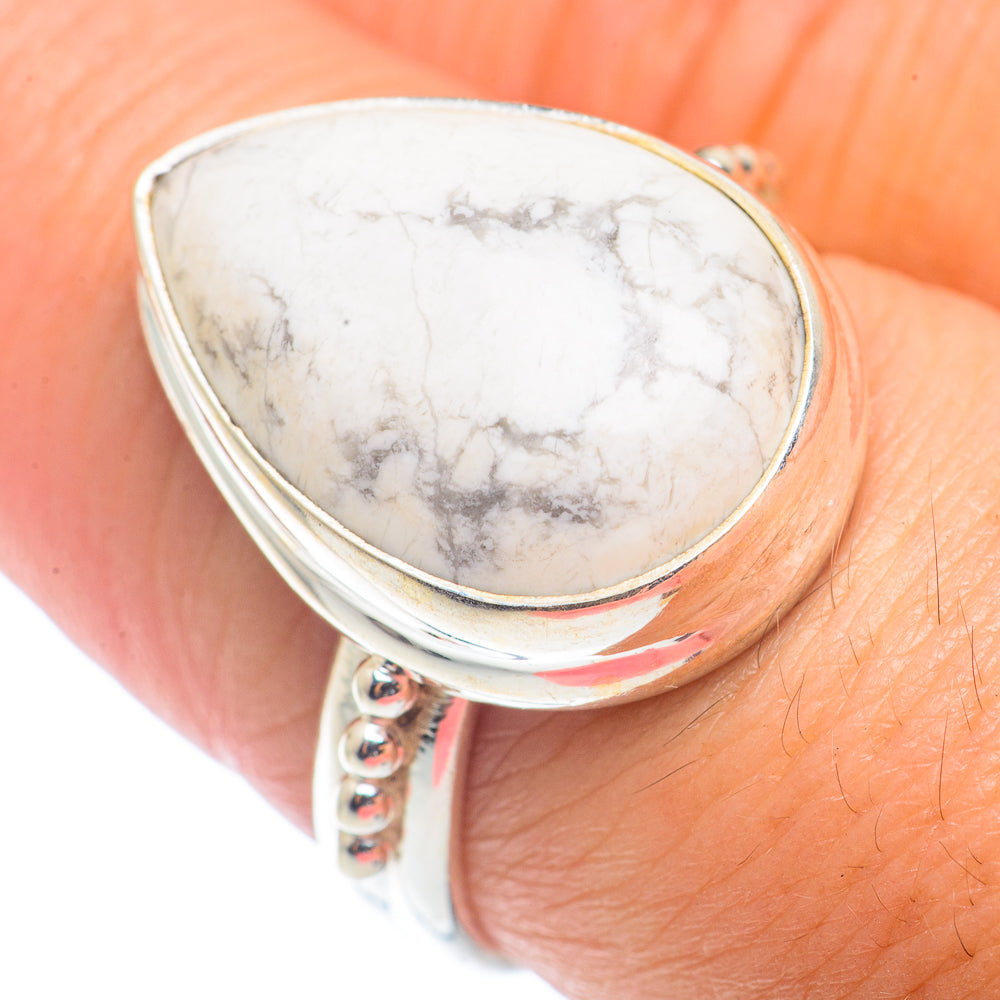 Howlite Rings handcrafted by Ana Silver Co - RING72705