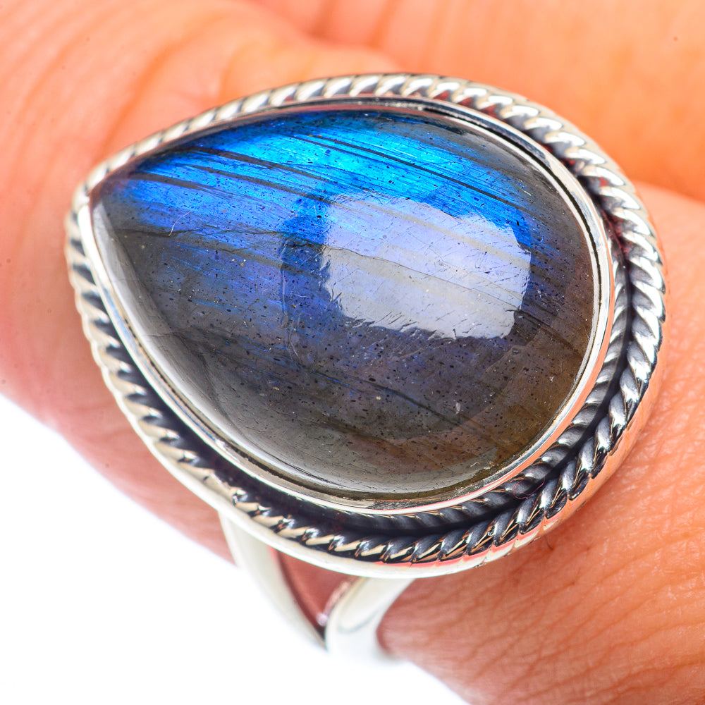 Labradorite Rings handcrafted by Ana Silver Co - RING72707