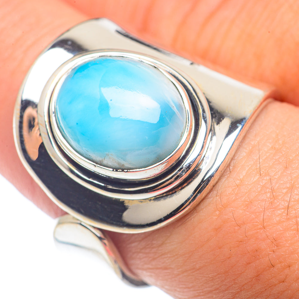 Larimar Rings handcrafted by Ana Silver Co - RING72708