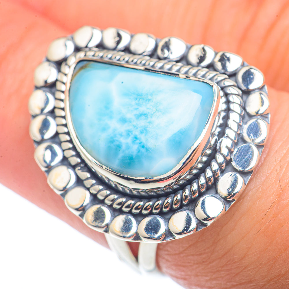 Larimar Rings handcrafted by Ana Silver Co - RING72709