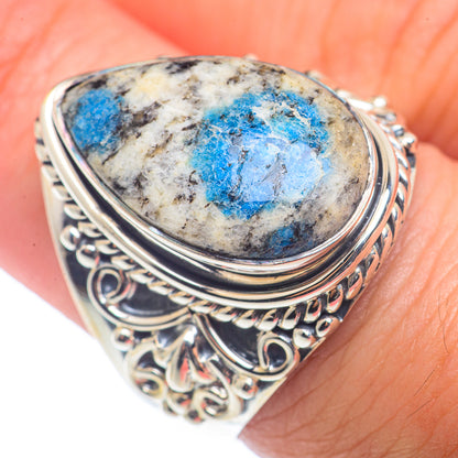 K2 Blue Azurite Rings handcrafted by Ana Silver Co - RING72710