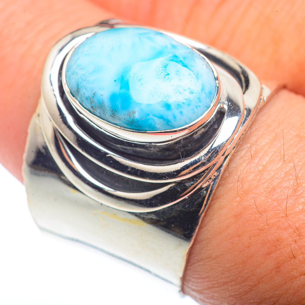 Larimar Rings handcrafted by Ana Silver Co - RING72711