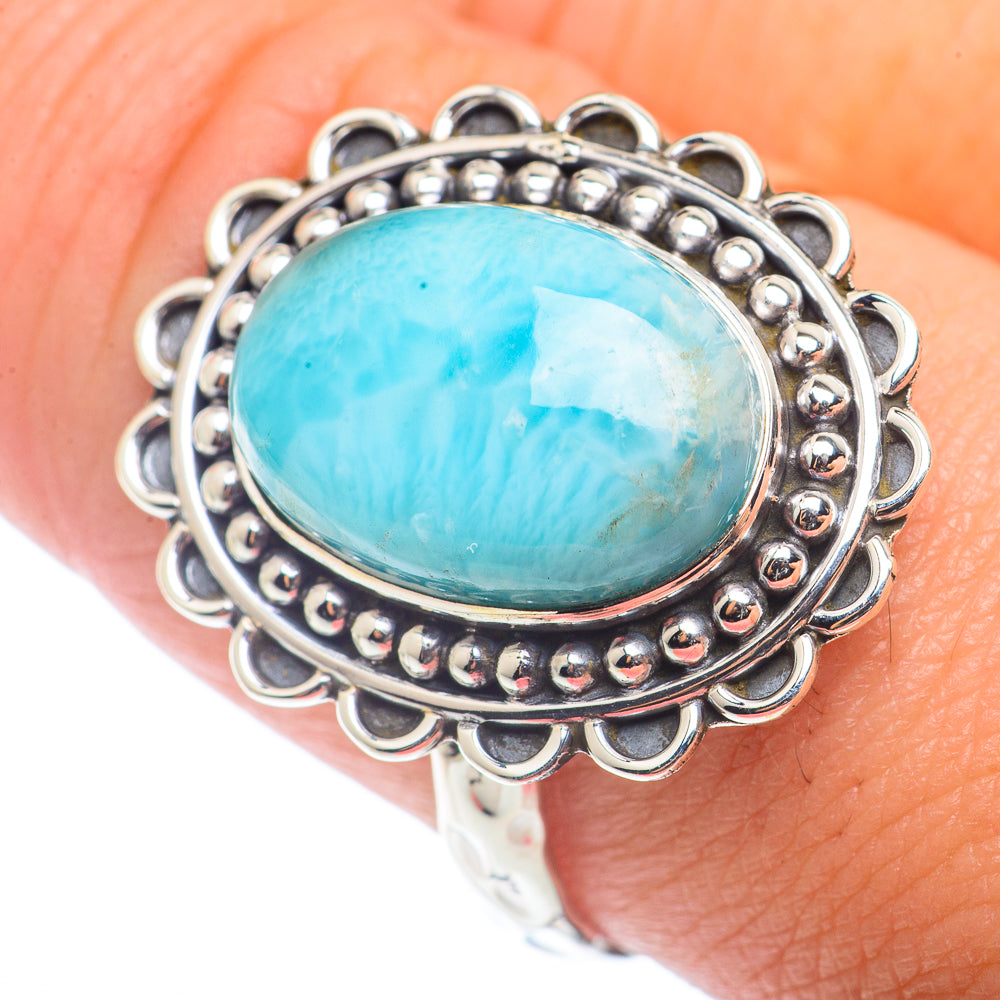 Larimar Rings handcrafted by Ana Silver Co - RING72714