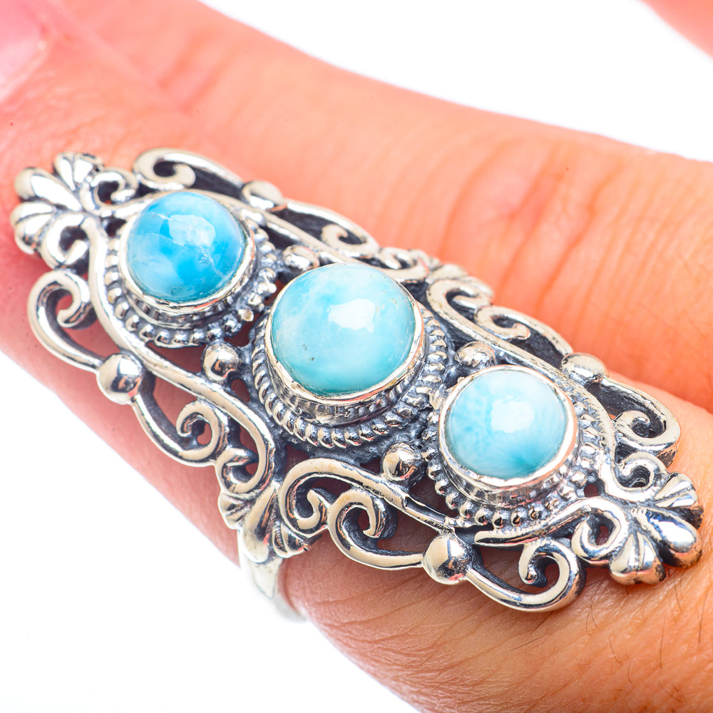 Larimar Rings handcrafted by Ana Silver Co - RING72715