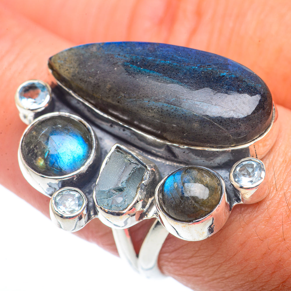 Labradorite Rings handcrafted by Ana Silver Co - RING72716