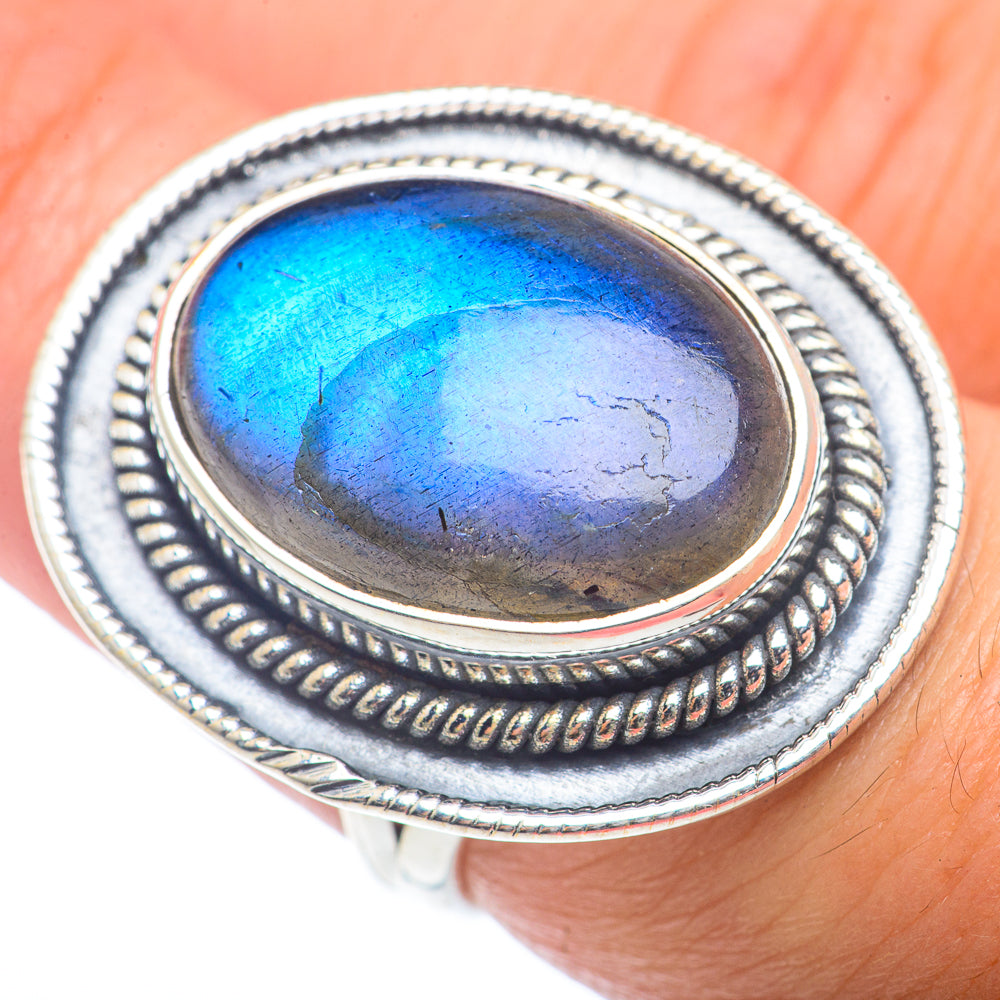 Labradorite Rings handcrafted by Ana Silver Co - RING72718