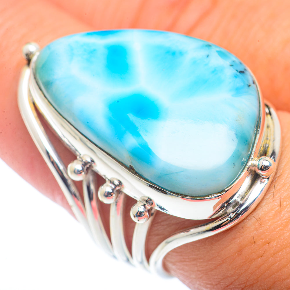 Larimar Rings handcrafted by Ana Silver Co - RING72719