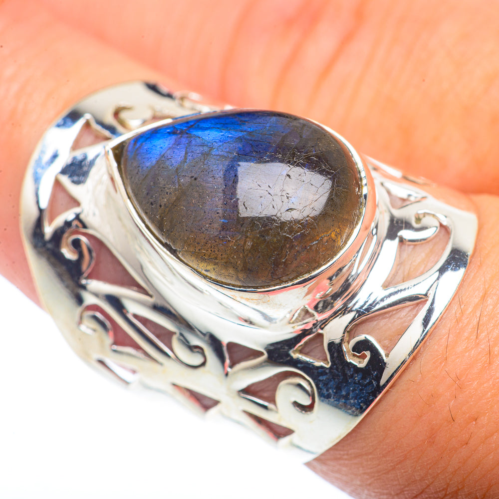 Labradorite Rings handcrafted by Ana Silver Co - RING72722
