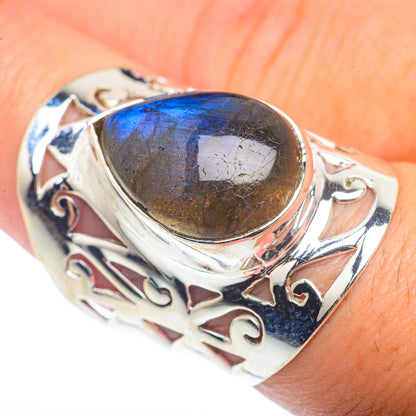Labradorite Rings handcrafted by Ana Silver Co - RING72722