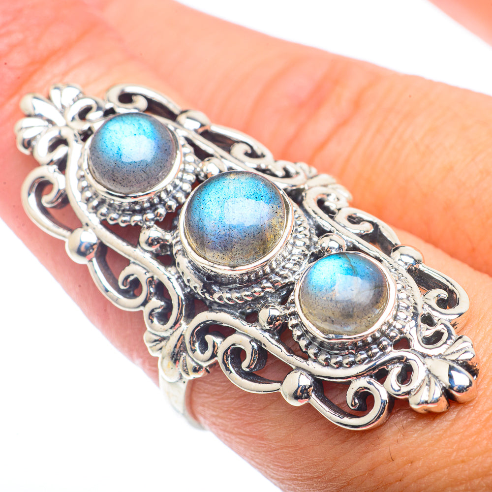 Labradorite Rings handcrafted by Ana Silver Co - RING72723