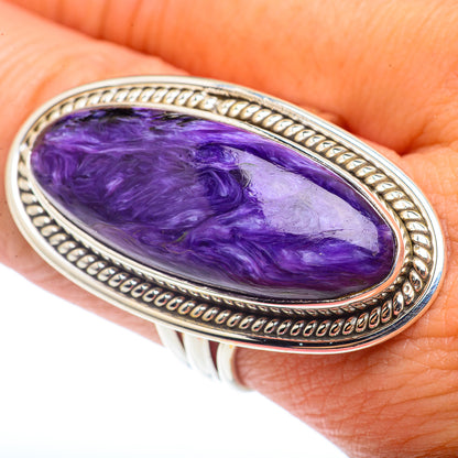 Charoite Rings handcrafted by Ana Silver Co - RING72738