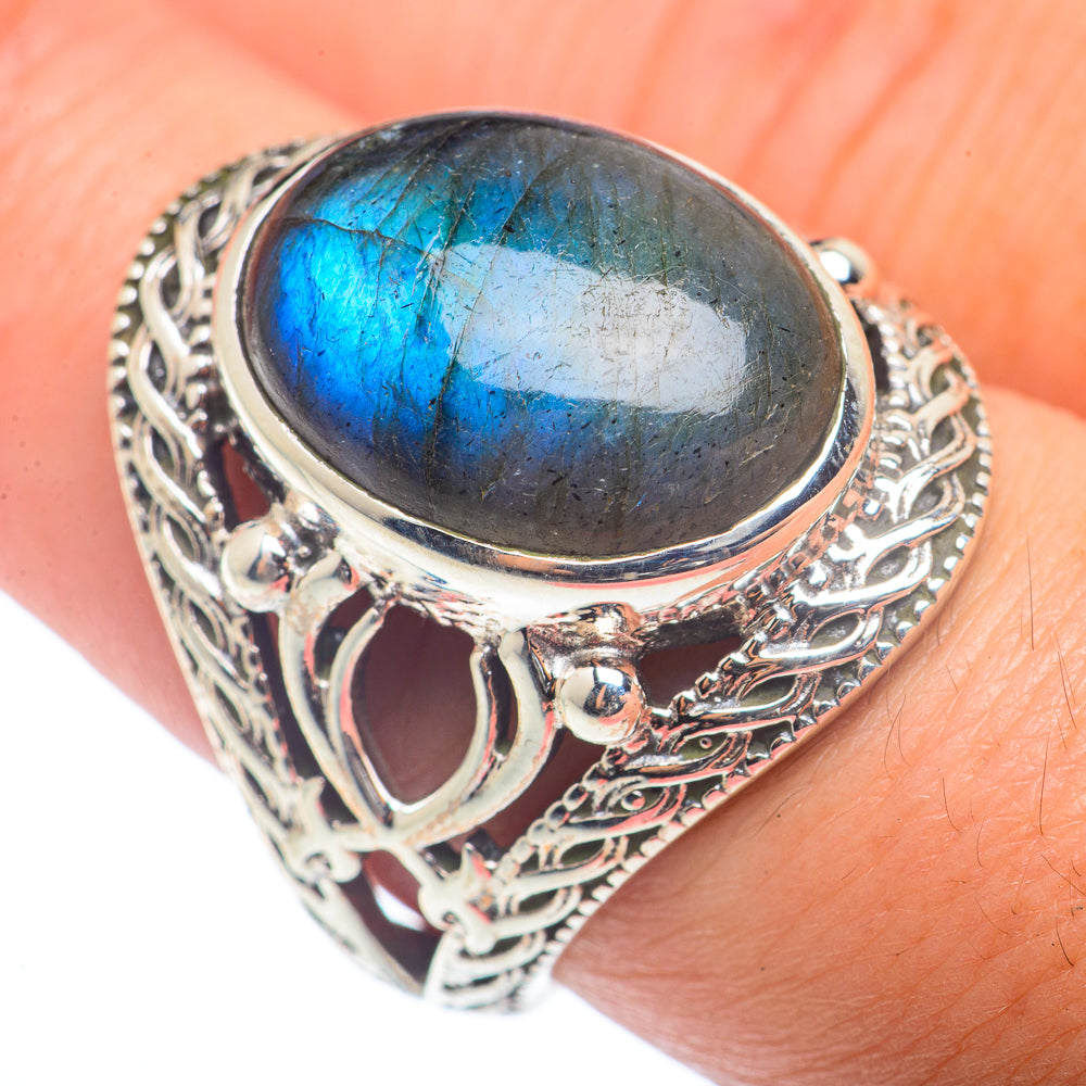 Labradorite Rings handcrafted by Ana Silver Co - RING72755