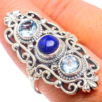 Lapis Lazuli Rings handcrafted by Ana Silver Co - RING72759