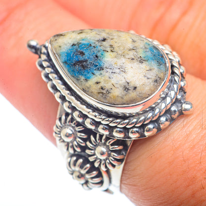 K2 Blue Azurite Rings handcrafted by Ana Silver Co - RING72760