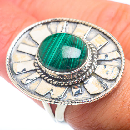 Malachite Rings handcrafted by Ana Silver Co - RING72761