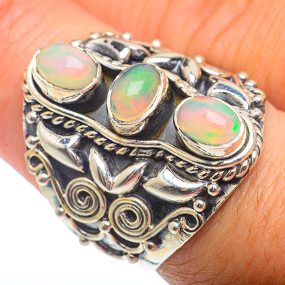 Ethiopian Opal Rings handcrafted by Ana Silver Co - RING72786
