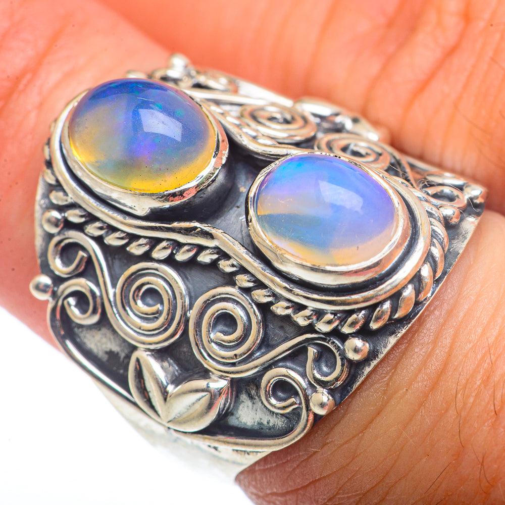 Ethiopian Opal Rings handcrafted by Ana Silver Co - RING72787