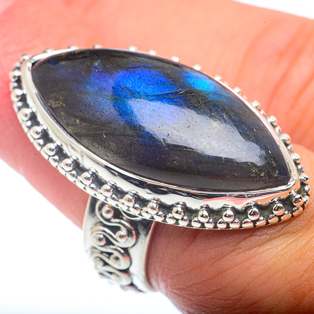 Labradorite Rings handcrafted by Ana Silver Co - RING72792