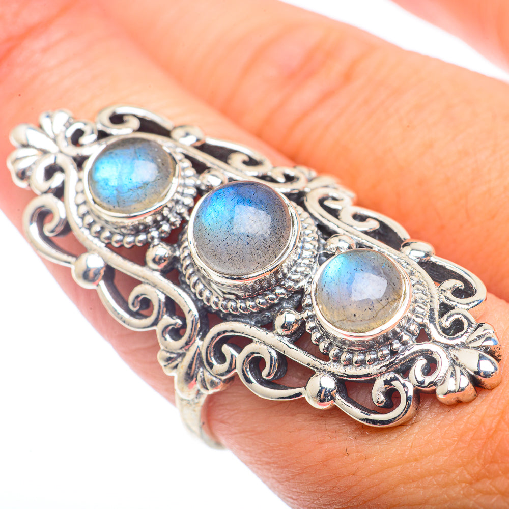 Labradorite Rings handcrafted by Ana Silver Co - RING72793