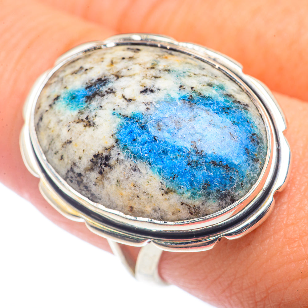 K2 Blue Azurite Rings handcrafted by Ana Silver Co - RING72794