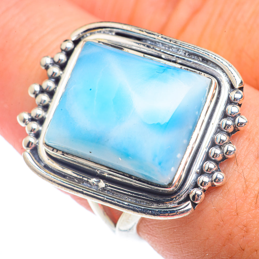 Larimar Rings handcrafted by Ana Silver Co - RING72802