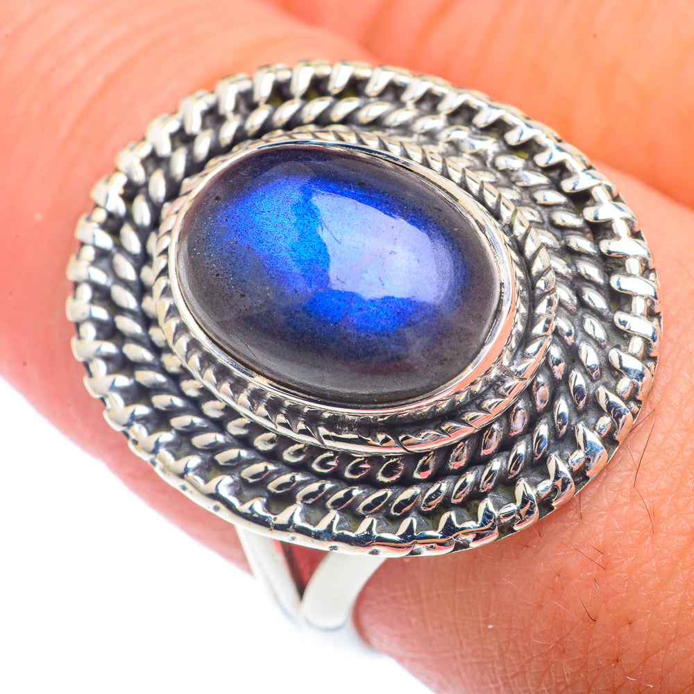 Labradorite Rings handcrafted by Ana Silver Co - RING72803