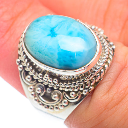 Larimar Rings handcrafted by Ana Silver Co - RING72806