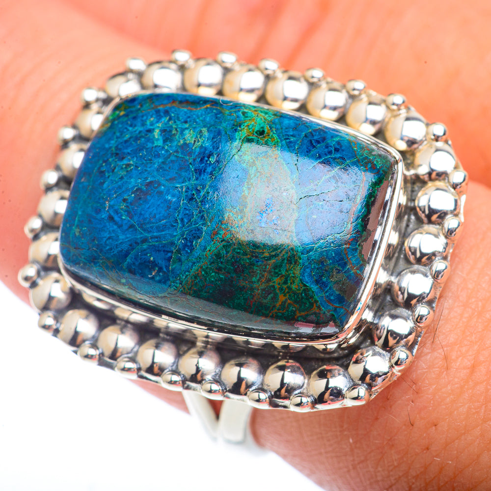 Chrysocolla Rings handcrafted by Ana Silver Co - RING72808
