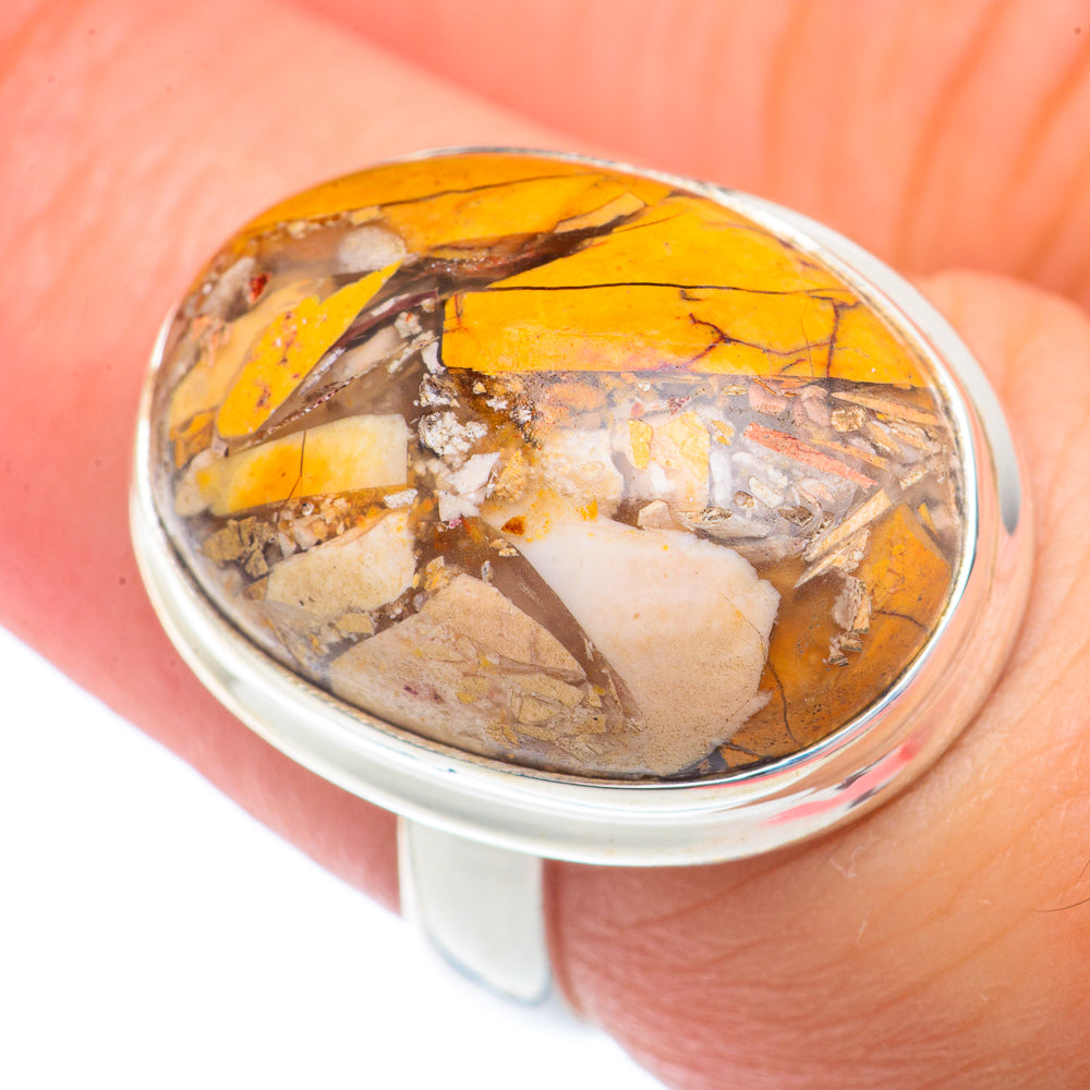 Brecciated Mookaite Rings handcrafted by Ana Silver Co - RING72819