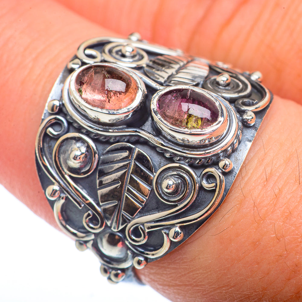 Pink Tourmaline Rings handcrafted by Ana Silver Co - RING72821