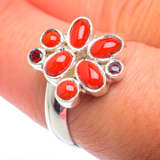 Red Onyx Rings handcrafted by Ana Silver Co - RING72823