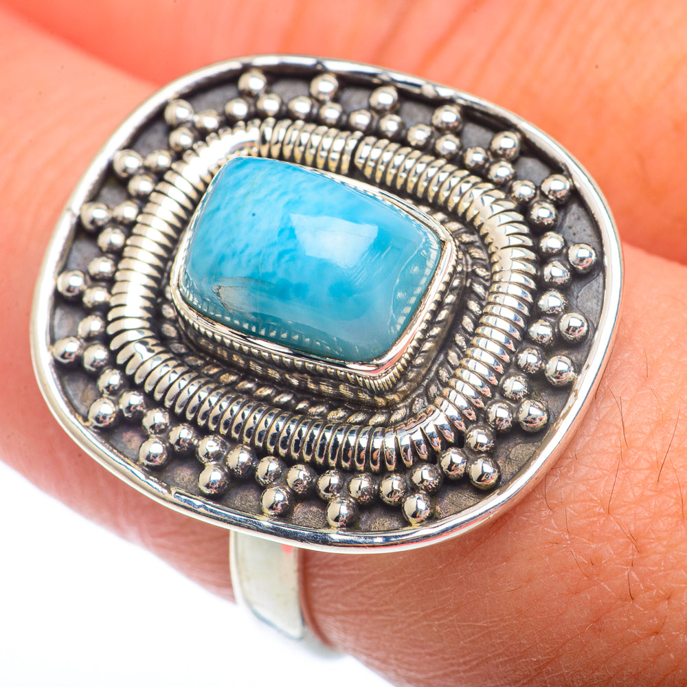 Larimar Rings handcrafted by Ana Silver Co - RING72852