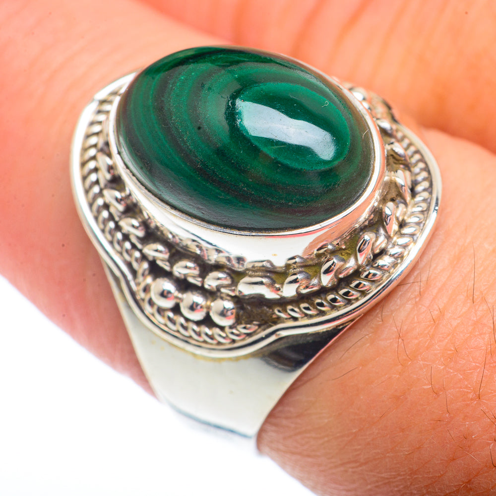 Malachite Rings handcrafted by Ana Silver Co - RING72855