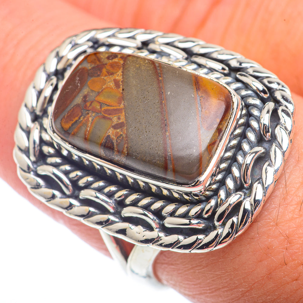 Bamboo Jasper Rings handcrafted by Ana Silver Co - RING72858