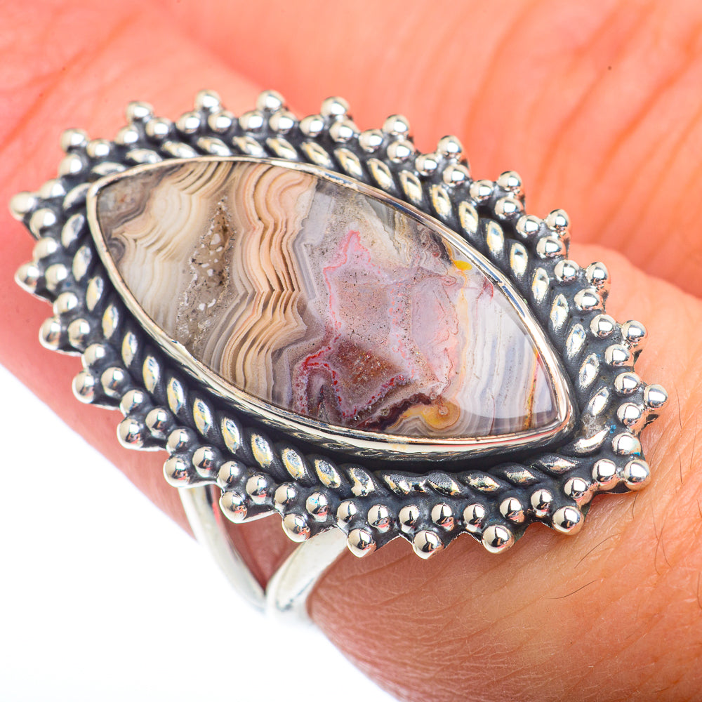 Laguna Lace Agate Rings handcrafted by Ana Silver Co - RING72861
