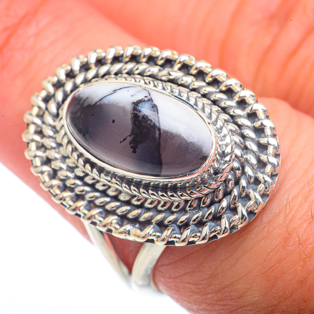 Dendritic Opal Rings handcrafted by Ana Silver Co - RING72880