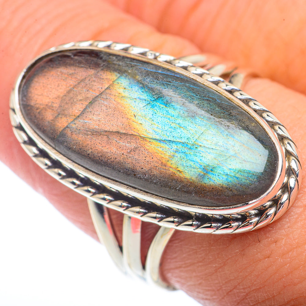 Labradorite Rings handcrafted by Ana Silver Co - RING72882
