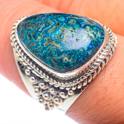 Chrysocolla Rings handcrafted by Ana Silver Co - RING72888