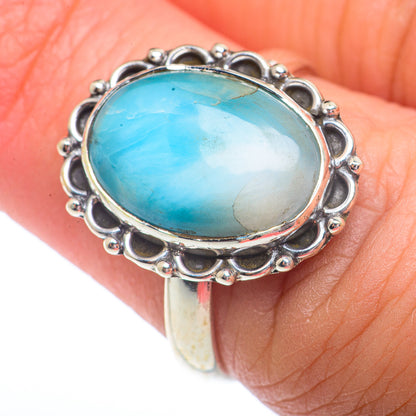 Larimar Rings handcrafted by Ana Silver Co - RING72892
