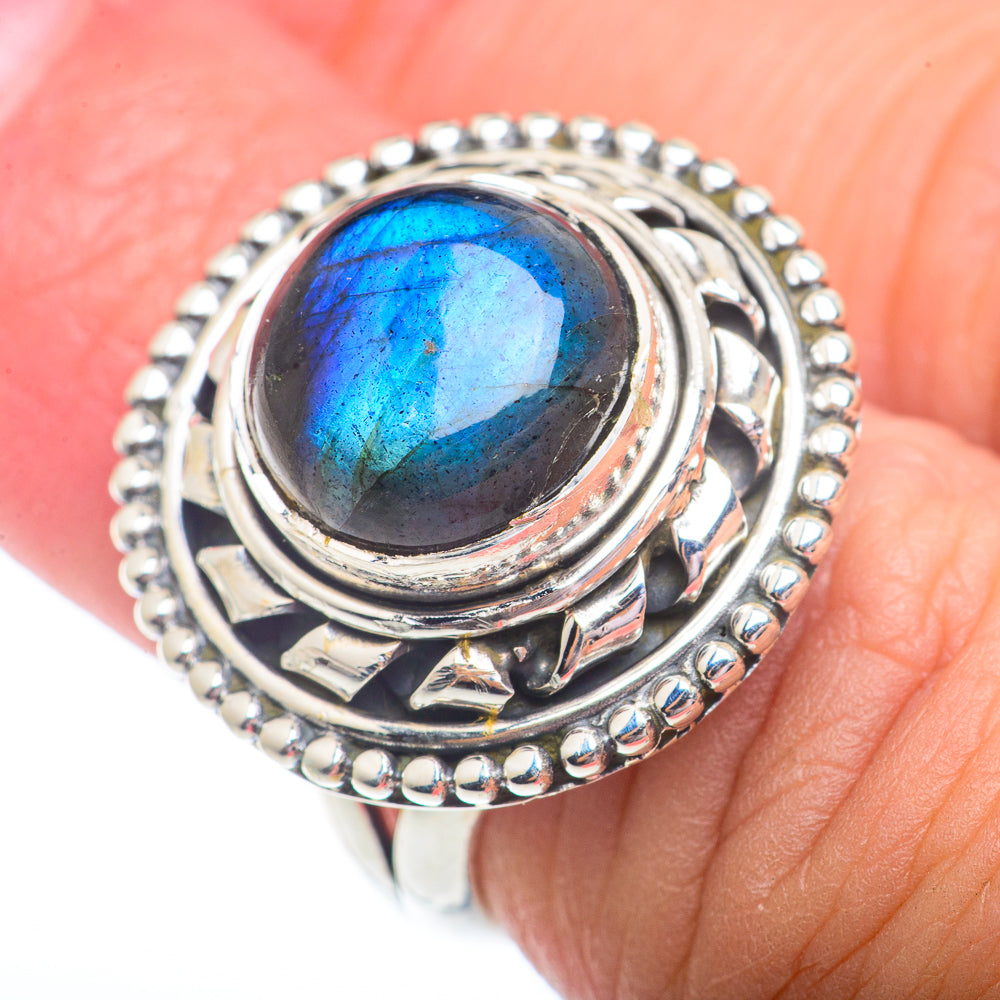 Labradorite Rings handcrafted by Ana Silver Co - RING72893