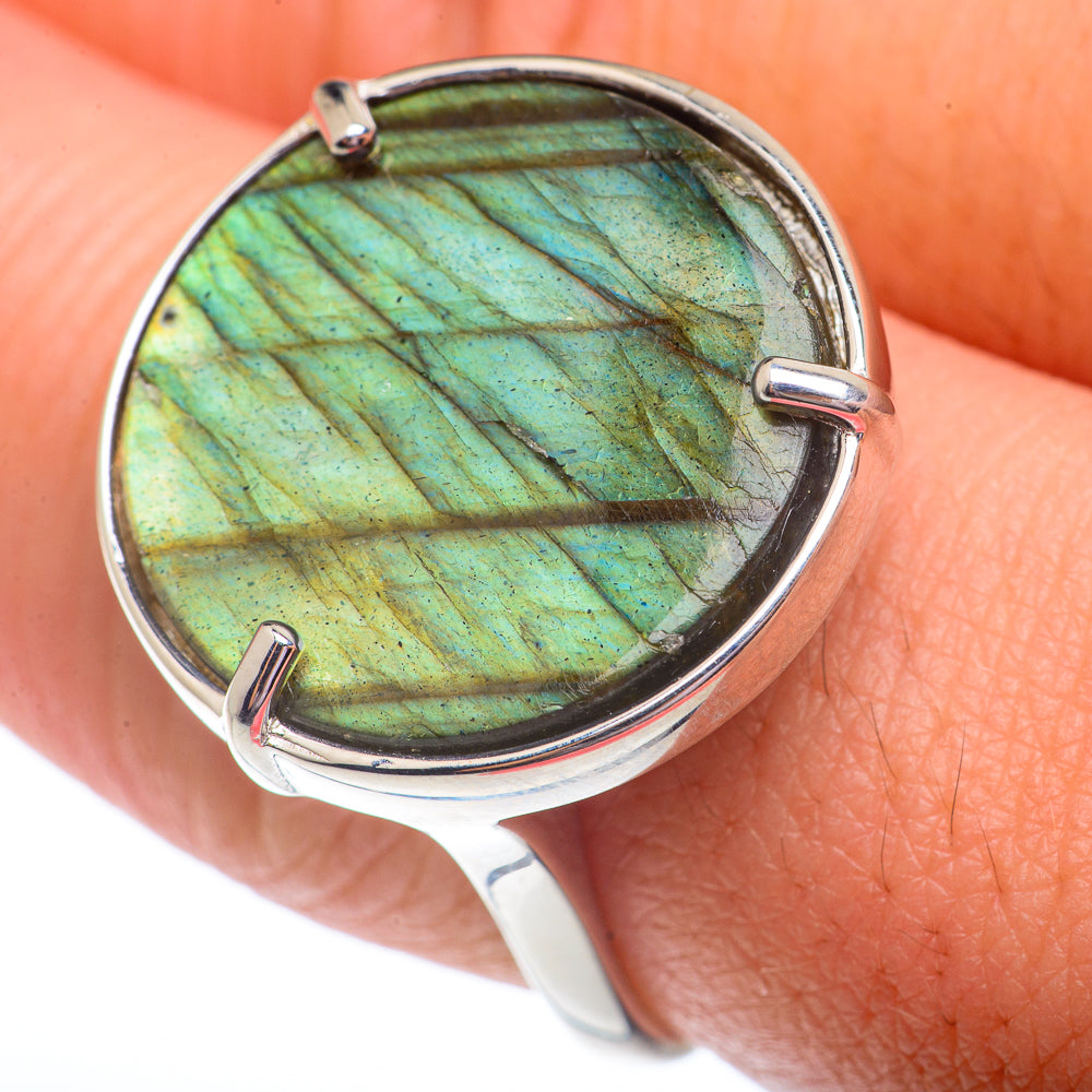 Labradorite Rings handcrafted by Ana Silver Co - RING72895