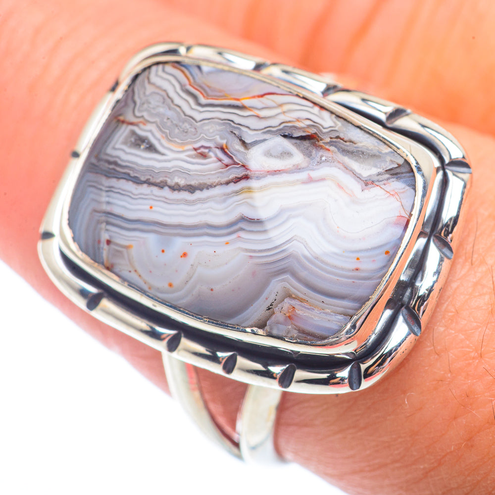 Laguna Lace Agate Rings handcrafted by Ana Silver Co - RING72898