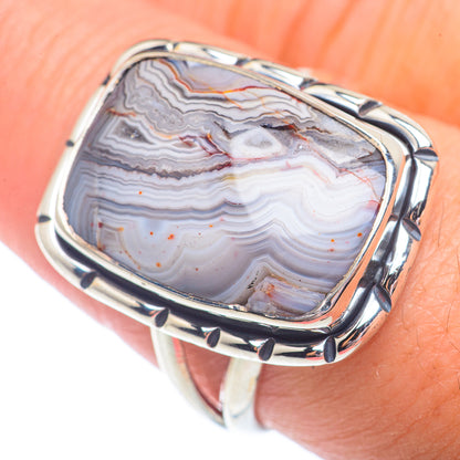 Laguna Lace Agate Rings handcrafted by Ana Silver Co - RING72898