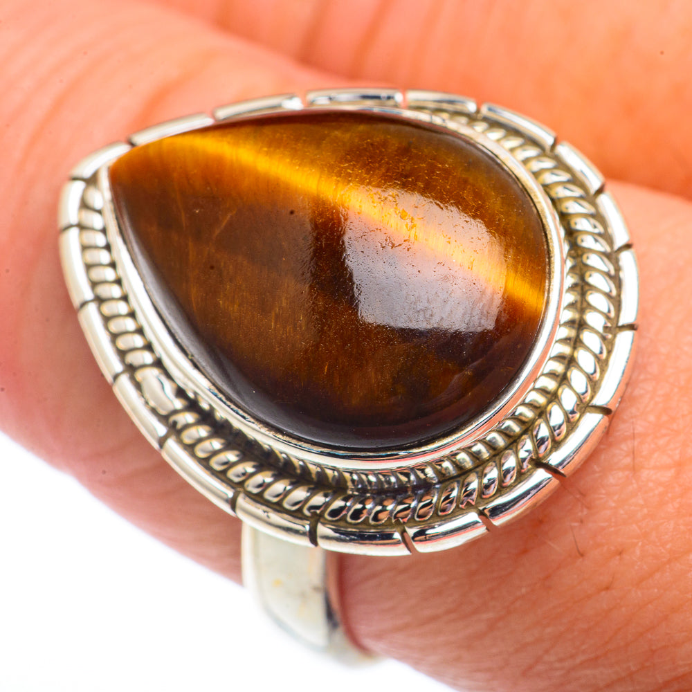 Tiger Eye Rings handcrafted by Ana Silver Co - RING72899