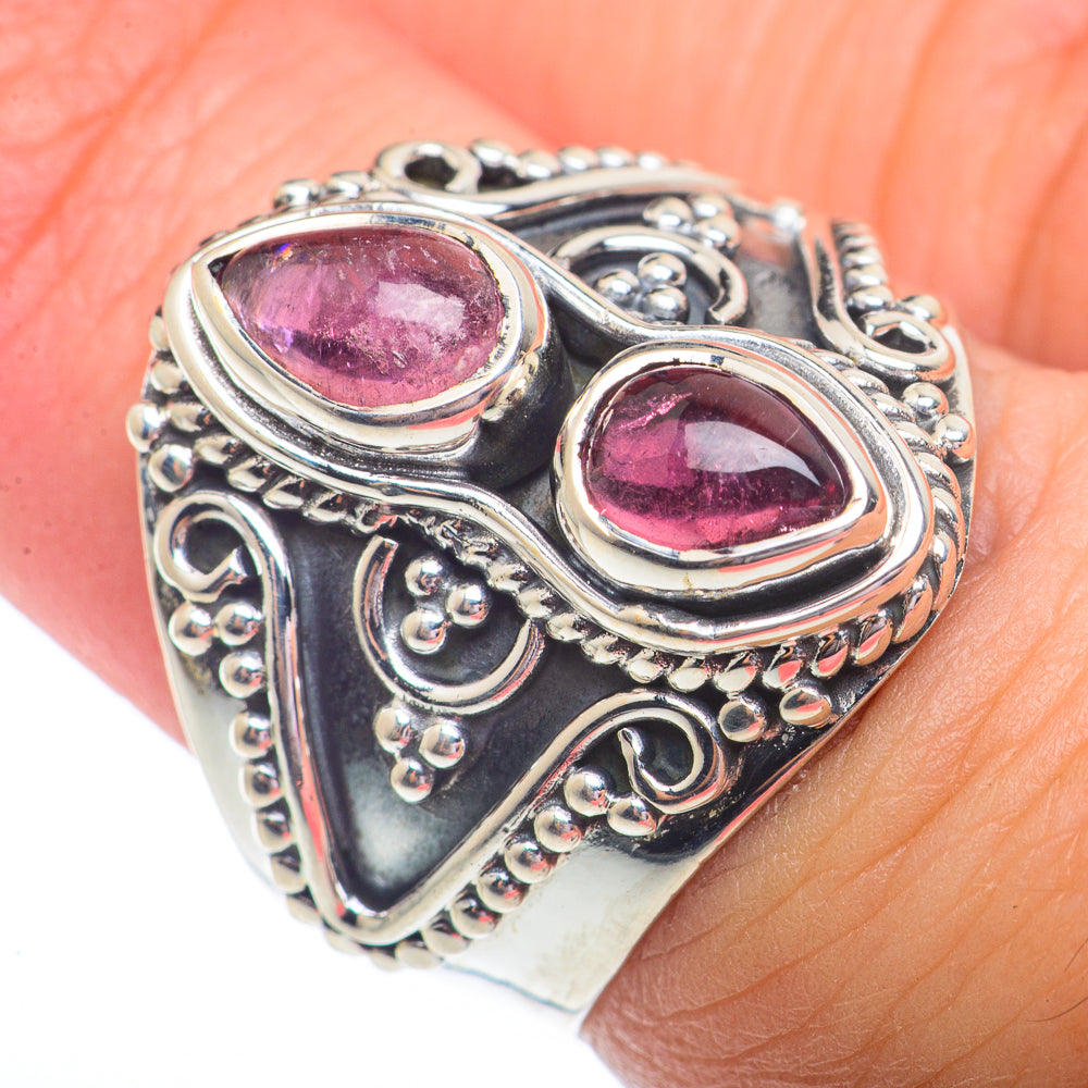 Pink Tourmaline Rings handcrafted by Ana Silver Co - RING72906